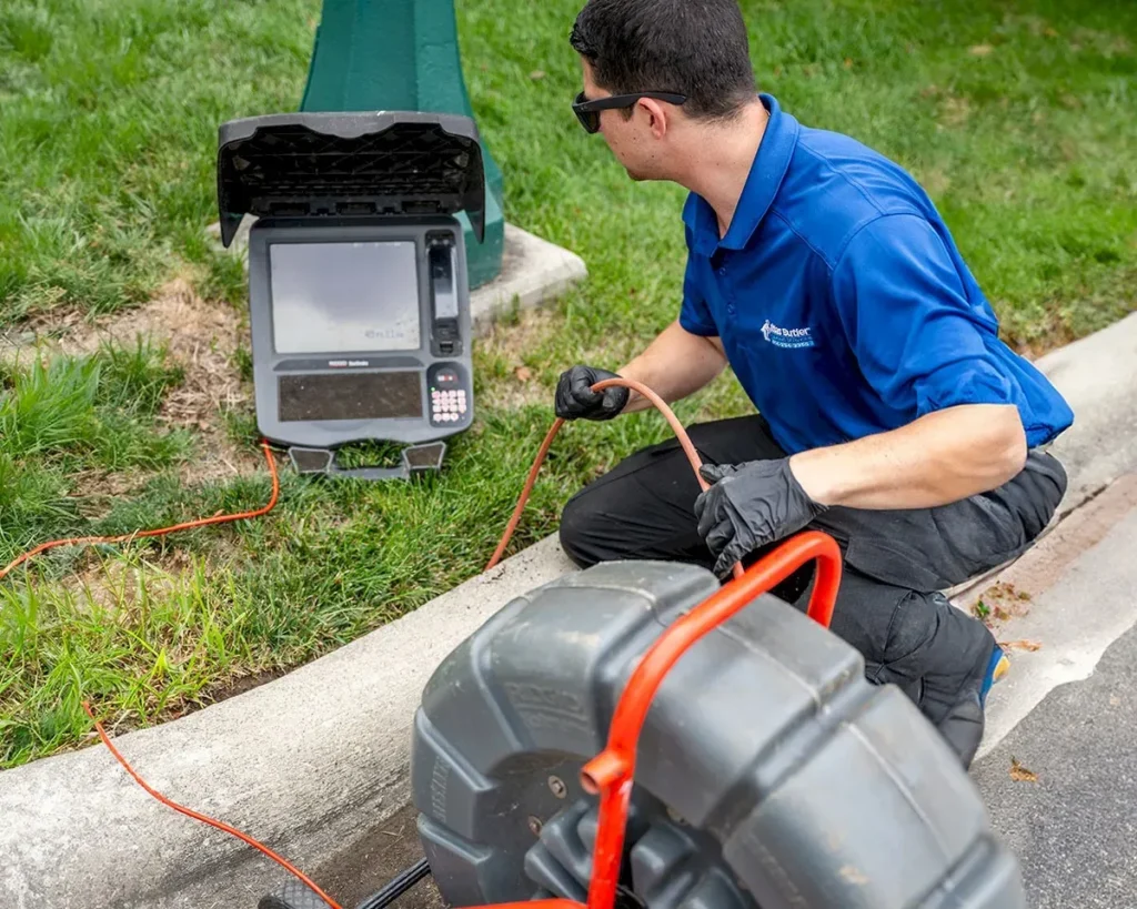 Sewer line maintenance camera inspection of a Sacramento main line