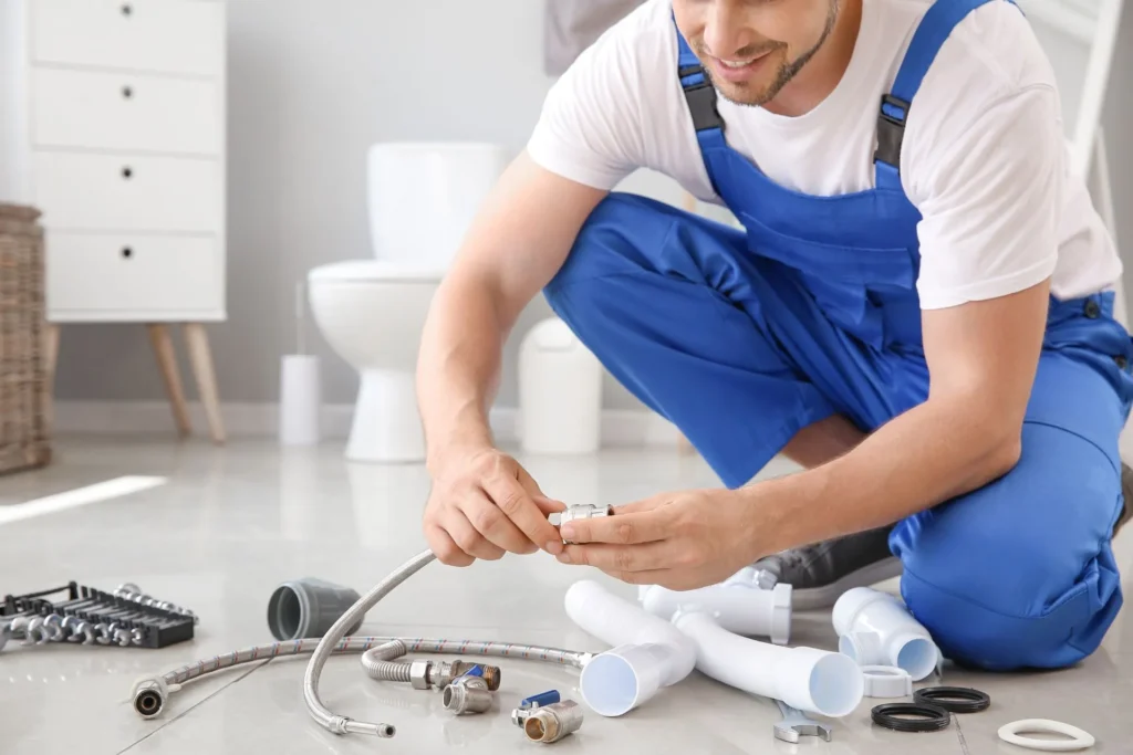 Emergency plumbing service repair work in a Sacramento home